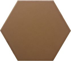 Azulejo Hexagonal 11x13 color Caramelo mate 54 piezas 0,70 m2/Caja Complementto