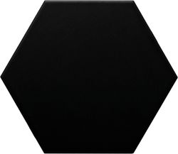 Azulejo Hexagonal 11x13 color Negro mate 54 piezas 0,70 m2/Caja Complementto