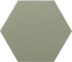 Azulejo Hexagonal 11x13 color Oliva mate 54 piezas 0,70 m2/Caja Complementto