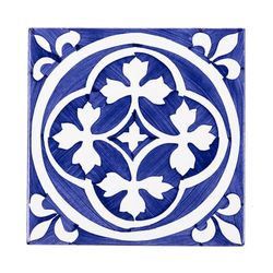 Azulejo hidraulico Almedijar azul 14x14 cm Ceramica Lantiga
