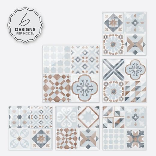 Αυτοκόλλητα πλακάκια Parma Vintage 9" x 9" The Smarttiles