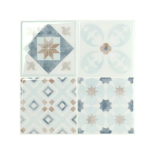 Carreaux autocollants vintage Parma 9" x 9" Les Smarttiles