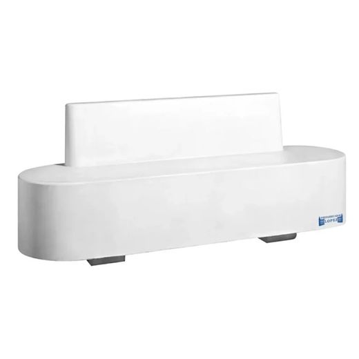 Concrete bench with backrest