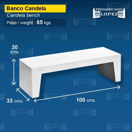 Banco Hormigón Candela 100x33x30 cm