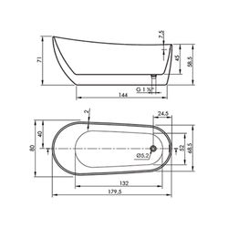 Ακρυλική Μπανιέρα Dalia Sanycess