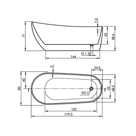 Ακρυλική Μπανιέρα Dalia Sanycess