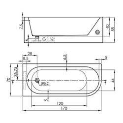 Ακρυλική μπανιέρα Torino angolo Sanycess