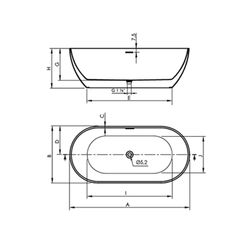 Trento Sanycess Acrylic Bathtub