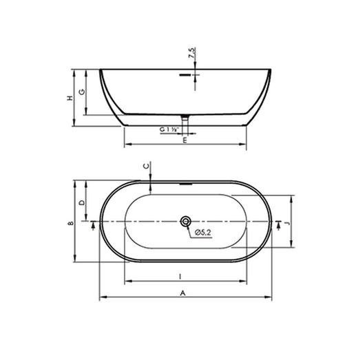Trento Sanycess Acrylic Bathtub