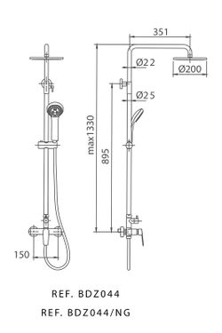 Belka prysznicowa Belgia Chrome Imex