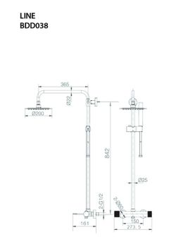 Line Cromo Imex duschstång