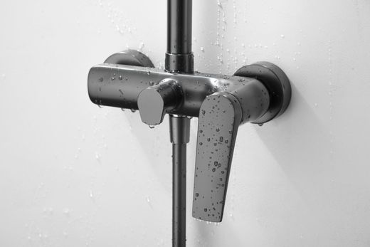 Delos Black gun metall engrepps duschstång BDD055/BGM