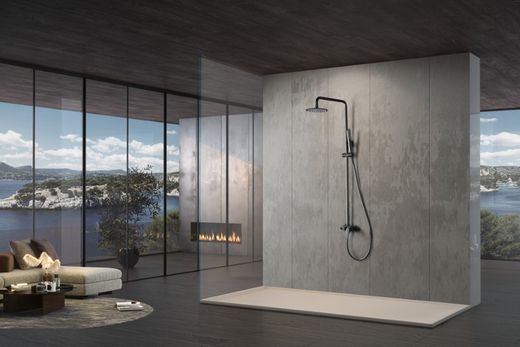 Delos Single-lever shower bar Matt black BDD055/NG Imex