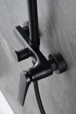 Delos Single-lever shower bar Matt black BDD055/NG Imex