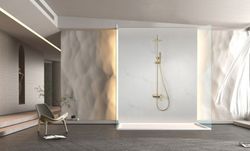 Barra de ducha monomando Delos Oro cepillado BDD055/OC Imex