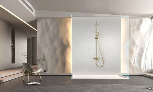 Barra de ducha monomando Delos Oro cepillado BDD055/OC Imex