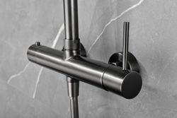 Monza svart pistol metall engrepps duschstång BDM039/BGM Imex