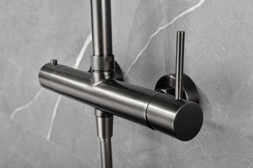 Monza svart pistol metall engrepps duschstång BDM039/BGM Imex