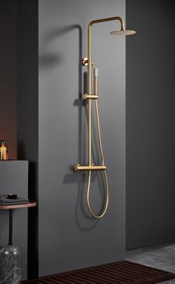 Monza engrepps duschstång borstad guld BDM039/OC Imex