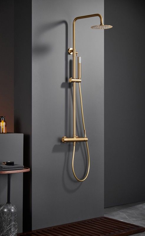 Monza engrepps duschstång borstad guld BDM039/OC Imex