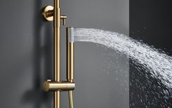 Monza engrepps duschstång borstad guld BDM039/OC Imex