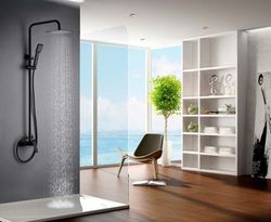 Art duschstång matt svart Imex