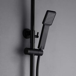 Art duschstång matt svart Imex