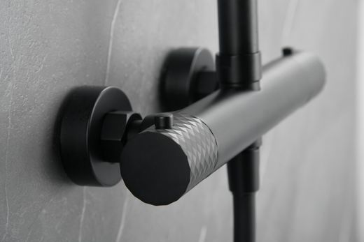 Termostatisk duschstång Genoa Matt svart BTG053/NG Imex