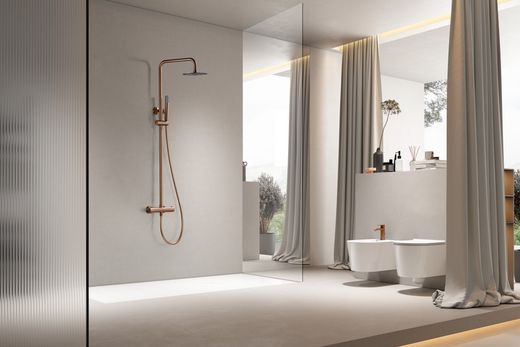 Genova termostatisk duschstång Borstad Rose Gold BTG053/ORC Imex