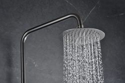 Monza svart pistol metall termostatisk duschstång BTM039/BGM Imex