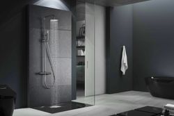 Monza svart pistol metall termostatisk duschstång BTM039/BGM Imex