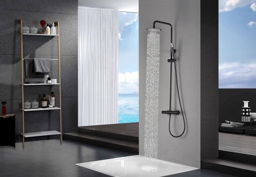 Θερμοστατική μπάρα ντουζιέρας Monza Μαύρη ματ BTM039/NG Imex