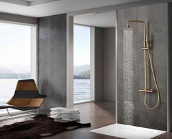 Monza termostatisk duschstång borstad guld BTM039/OC Imex