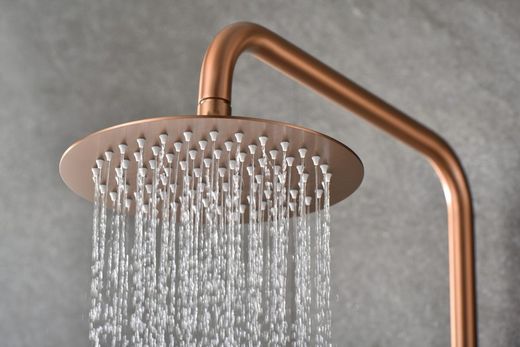 Monza termostatisk duschstång i borstat roséguld