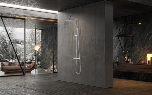 Naples Chrome termostatisk duschstång BTN047 Imex