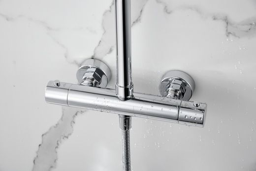 Naples Chrome termostatisk duschstång BTN047 Imex