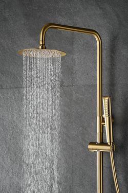Neapel termostatisk duschstång Borstad guld BTN047/OC Imex