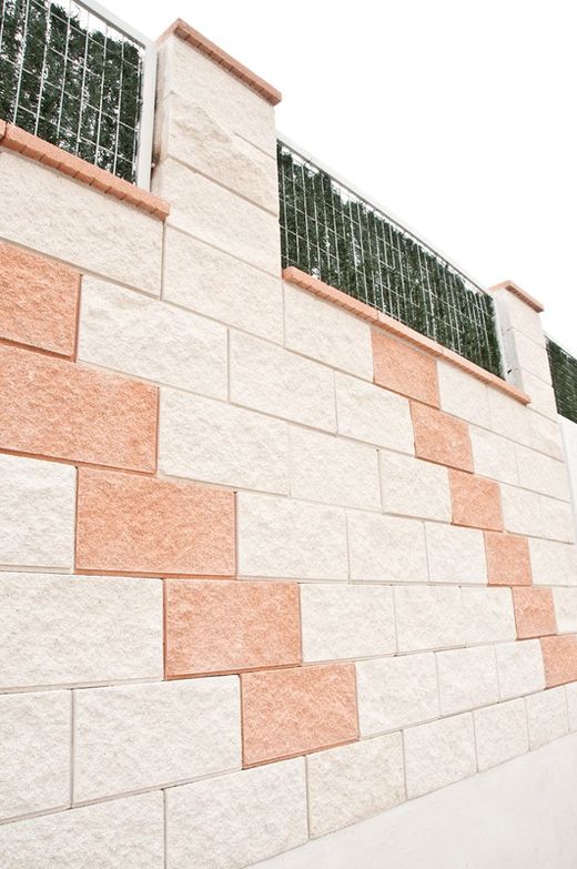 Bloque hormigón 2 caras Split blanco 20x20x40 cm Verniprens