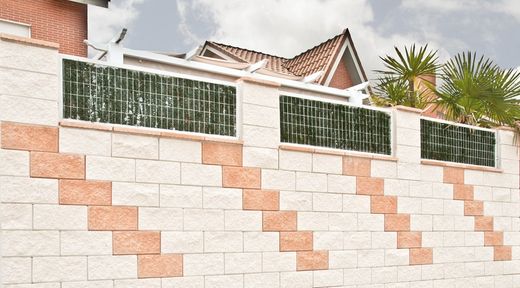 Bloque hormigón 2 caras Split blanco 20x20x40 cm Verniprens