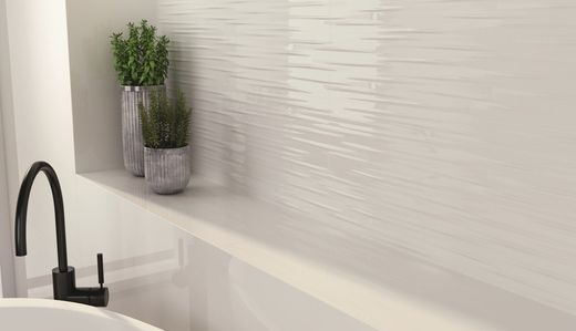 Scatola per piastrelle 30x90 9502 bianco brillante 1,08m2 4 pezzi di porcelanite