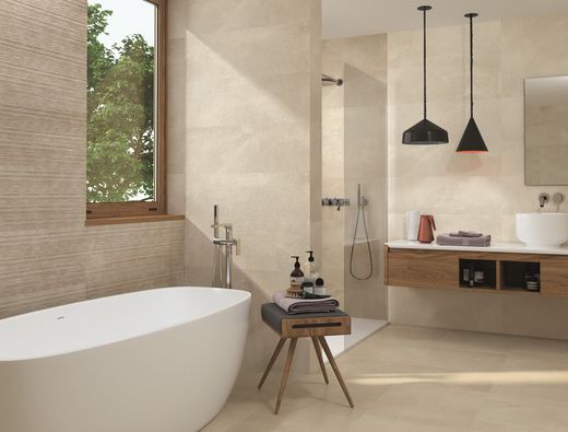 Κουτί πλακιδίων 30x90 9521 κρέμα 1,08m2 4pieces Porcelanite