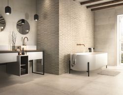 Fliesen Box 30x90 9525 Creme Relief 1,08m2 4 Stück Porzellanit