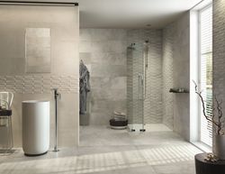 Caja Azulejo 30x90 9525 gris relieve 1,08m2  4piezas  Porcelanite