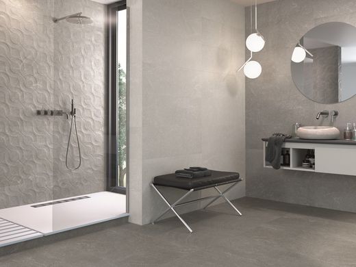 Kakelbox 30x90 9526 Grå 1,08m2 4 delar Porcelanit