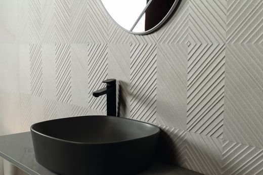 Scatola per piastrelle 30x90 9528 Rilievo grigio 1,08m2 4 pezzi Porcelanite