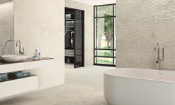 Kakelbox 30x90 9529 Grey Relief Elypse 1,08m2 4 delar Porcelanite
