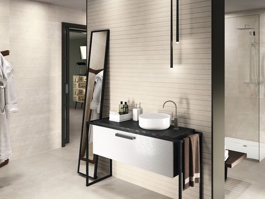 Scatola per piastrelle 30x90 9531 Rilievo crema 1,08m2 4 pezzi Porcelanite
