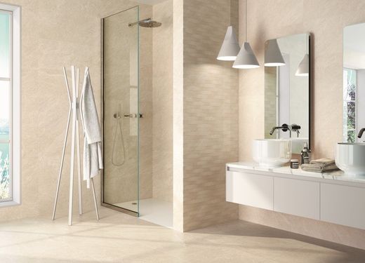 Kakelbox 33,3x80 8201 Kräm 1,60m2 6 delar Porcelanit