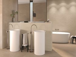 Fliesen Box 33,3x80 8205 Creme Relief 1,60m2 6 Stück Porzellanit
