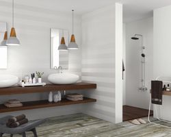 Tile Box 40x120 1206 White Embossed Spike 1,44m2 3 pieces Porcelanite